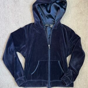 St. John’s Bay navy velvet zip-up jacket